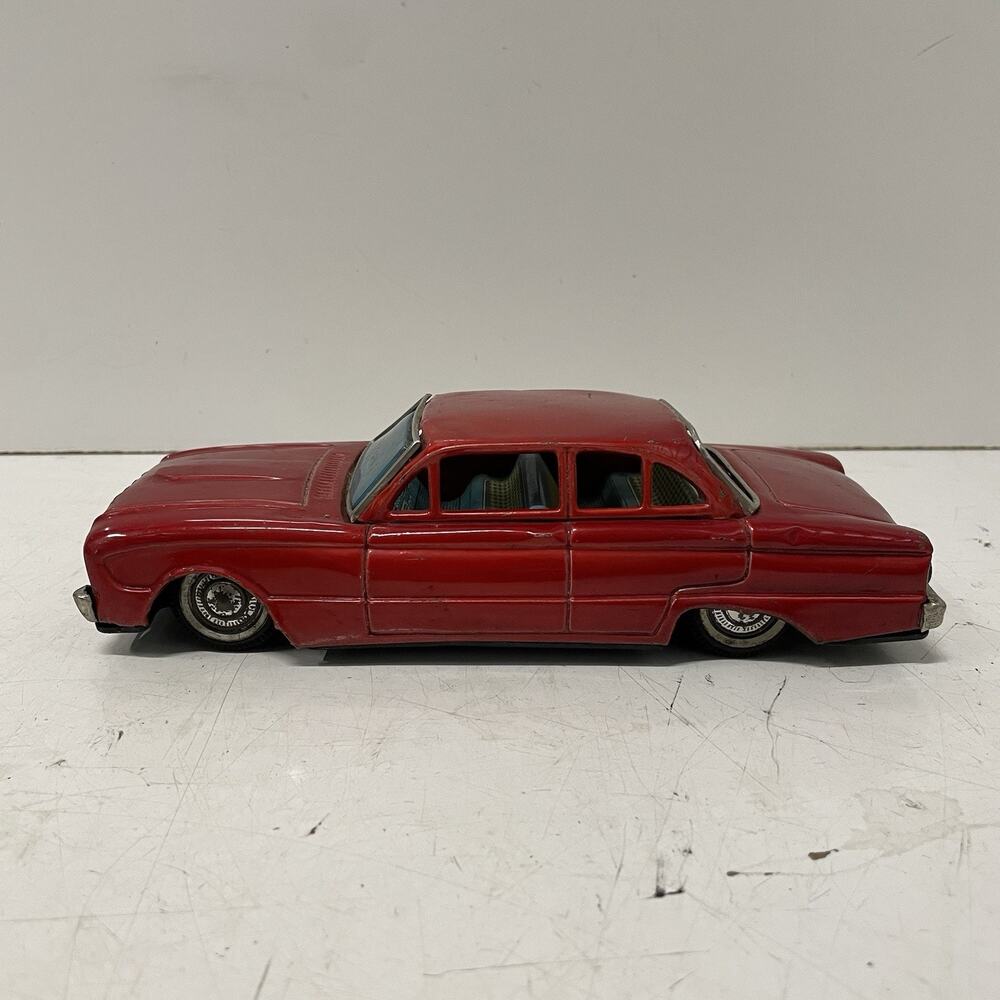 VTG Ford Falcon Bandai Japan Tin Friction Toy Car *Played/Worn